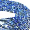 Natural Blue Lapis Lazuli Faceted Rectangle Beads Strand Length 14 Inches and Size 6mm to 9mm approx.